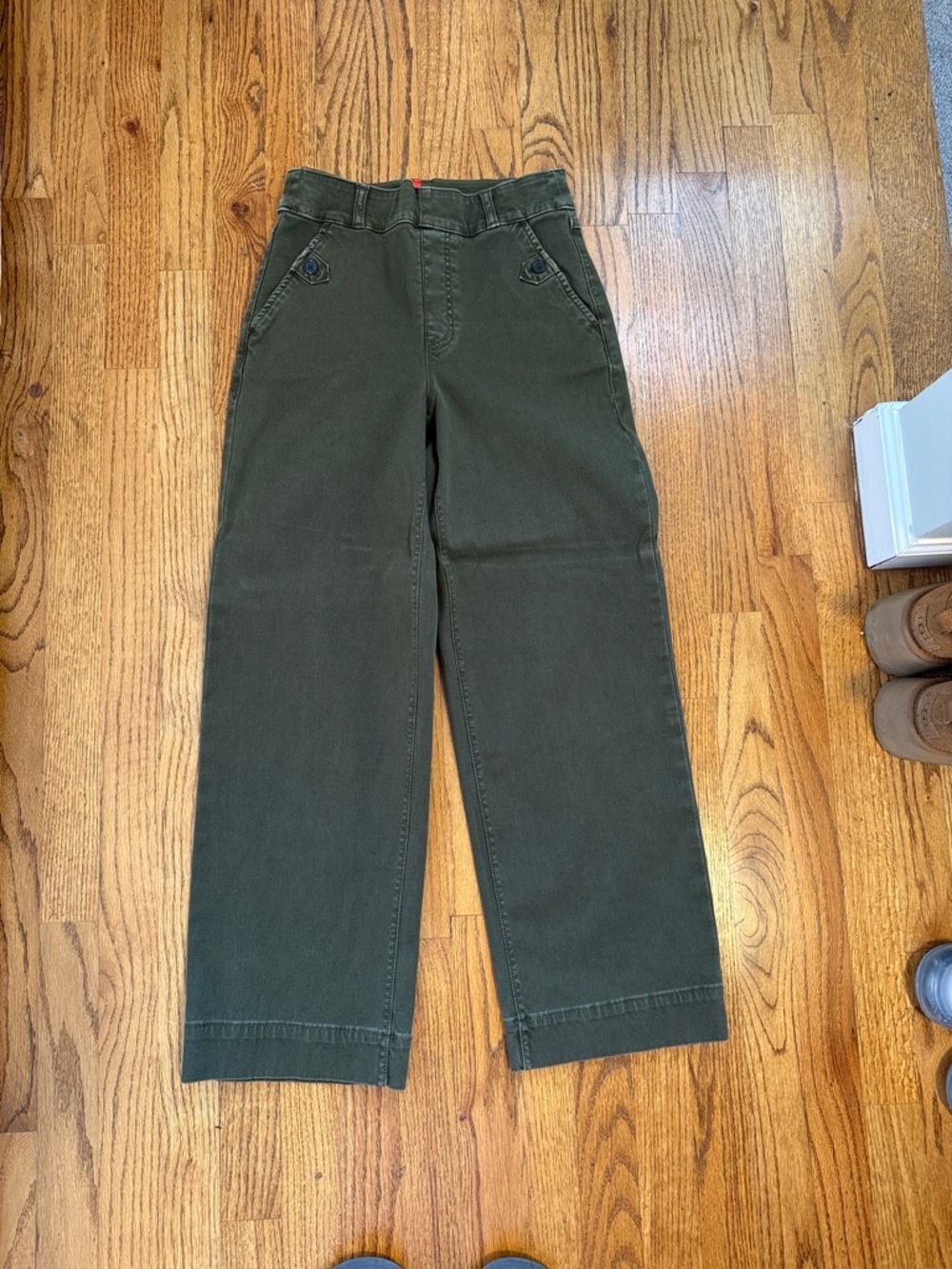 Spanx Stretch Wide Leg Crop Pants